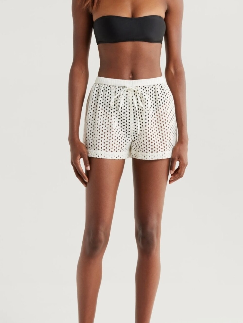 Solid & Striped The Nancy Open Knit Cotton Cover Up Shorts Size Large NWT $158